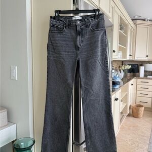 Abercrombie & Fitch Black Straight Leg Denim